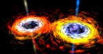 دو سیاهچاله‌ی عظیم را در آستانه‌ی برخورد